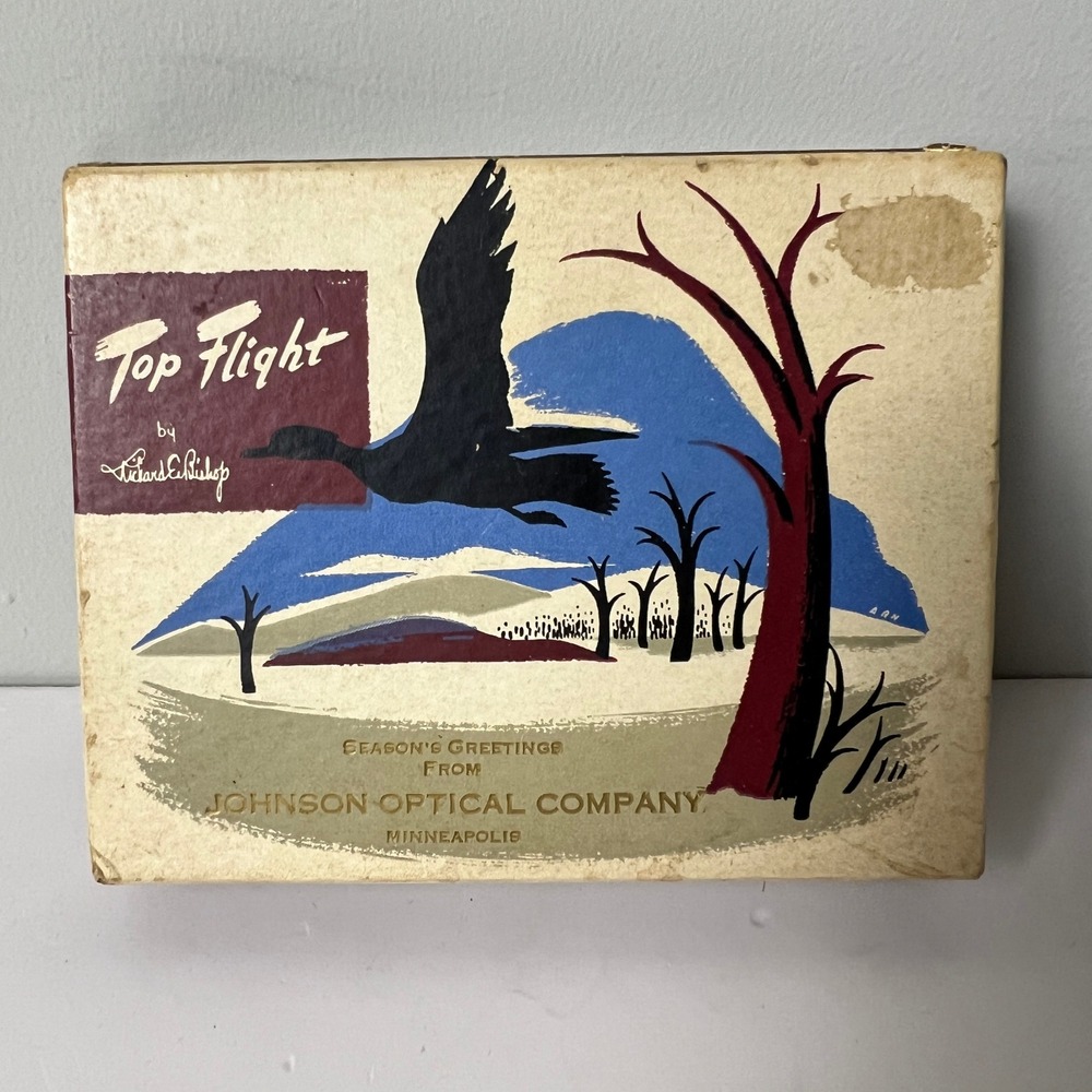 Richard E Bishop Playing Cards Set Canasta Vintage Top Flight Bird Art Collector